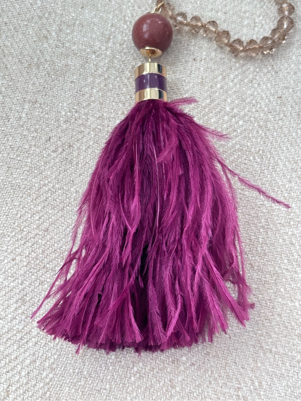 Kate Spade Swing Time Feather Tassel Pendant Necklace - Picture 3 of 6